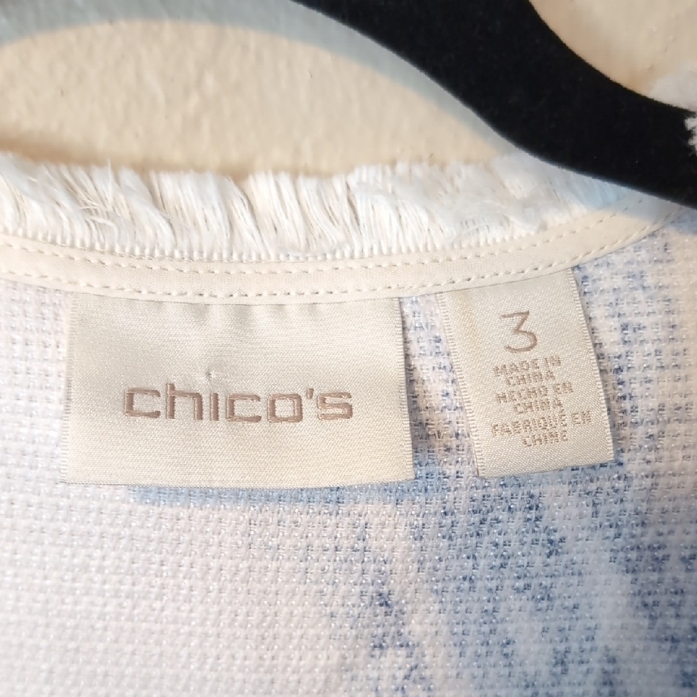 Chico's Open Front Paisley Jacet - Picture 2 of 6